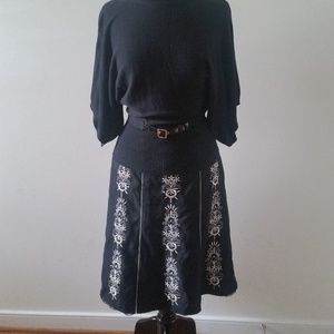 Black/White Ann Taylor Loft Petite Skirt size 10P